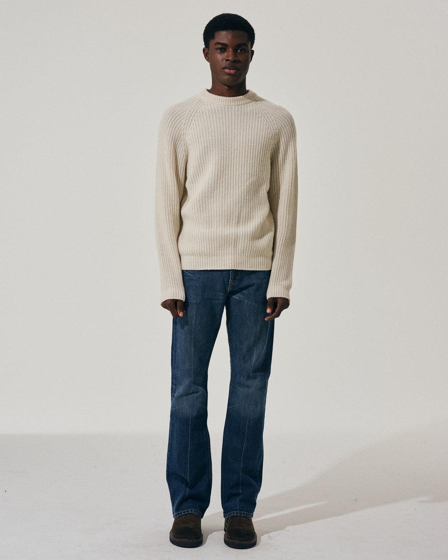 Scaglione ROUND NECK PANNOCCHIA RAGLAN HYBRD CASHMERE MILK