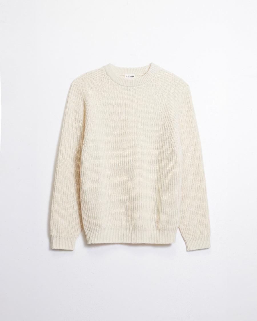 Scaglione ROUND NECK PANNOCCHIA RAGLAN HYBRD CASHMERE MILK