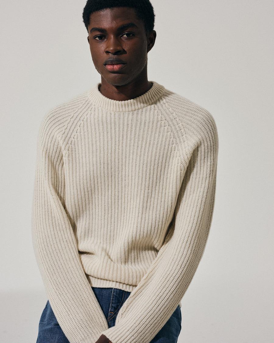 Scaglione ROUND NECK PANNOCCHIA RAGLAN HYBRD CASHMERE MILK