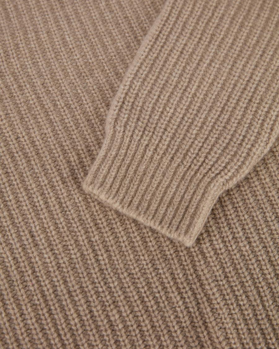 Scaglione ROUND NECK PANNOCCHIA RAGLAN HYBRD CASHMERE SAND