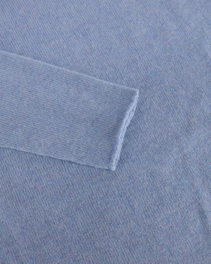 Scaglione ROUND NECK RAGLAN SEAMLESS HYBRID CASHMERE CELESTE