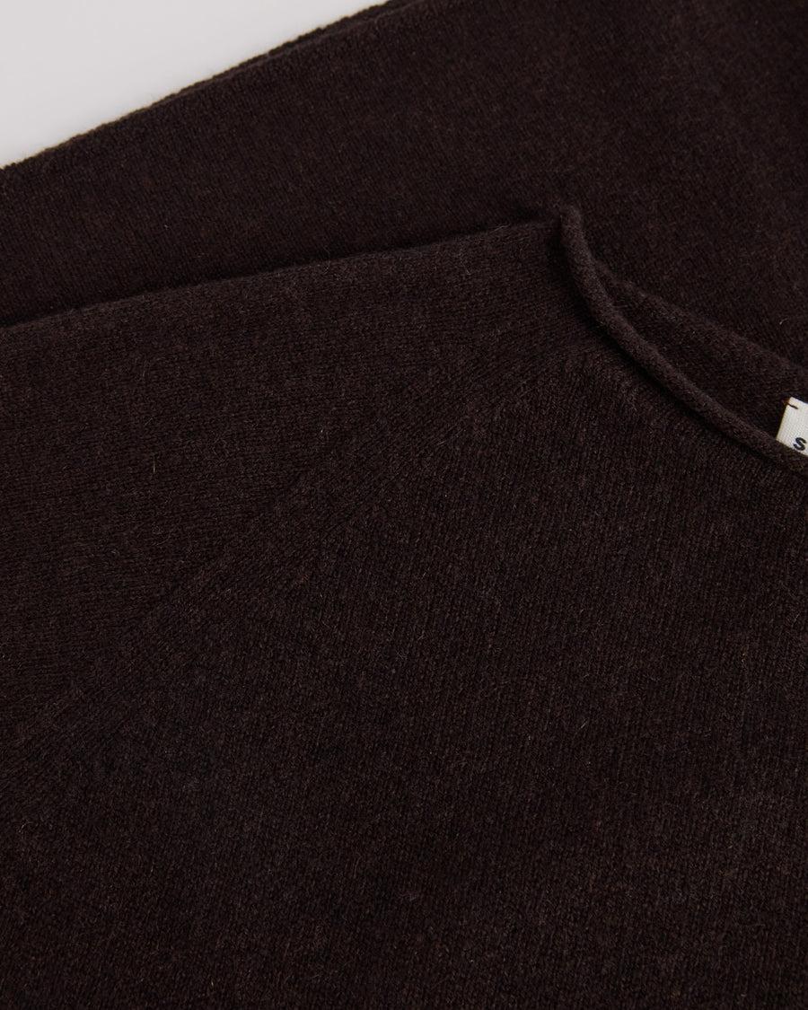 Scaglione ROUND NECK RAGLAN SEAMLESS HYBRID CASHMERE EBANO