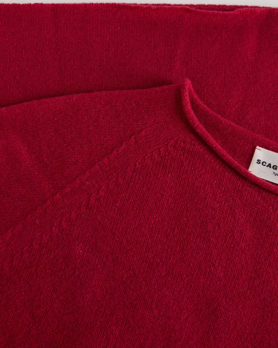 Scaglione ROUND NECK RAGLAN SEAMLESS HYBRID CASHMERE MAGENTA