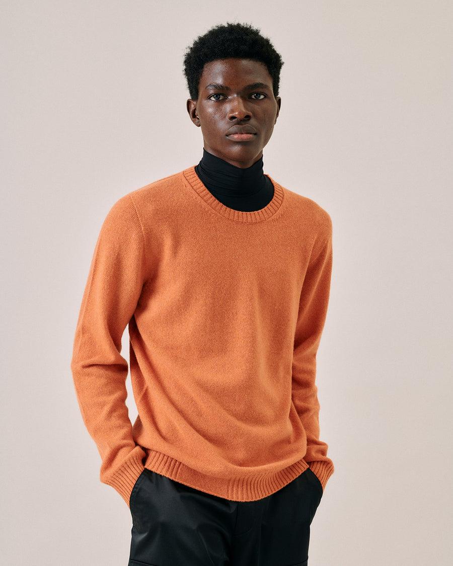 Scaglione ROUND NECK SEAMLESS HYBRD CASHMERE CARROT