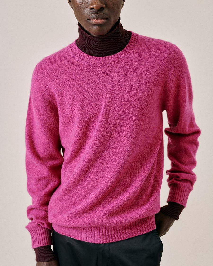 Scaglione ROUND NECK SEAMLESS HYBRD CASHMERE DAHLIA