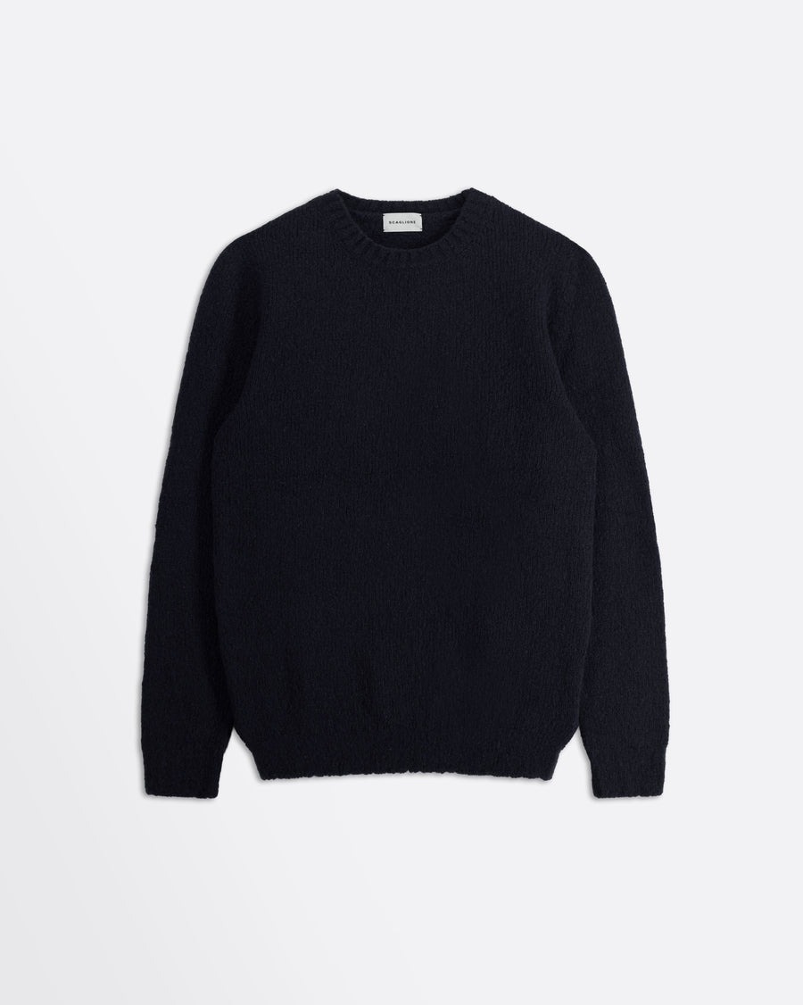 Scaglione ROUND NECK SEAMLESS PUFFED CASHMERE BLACK