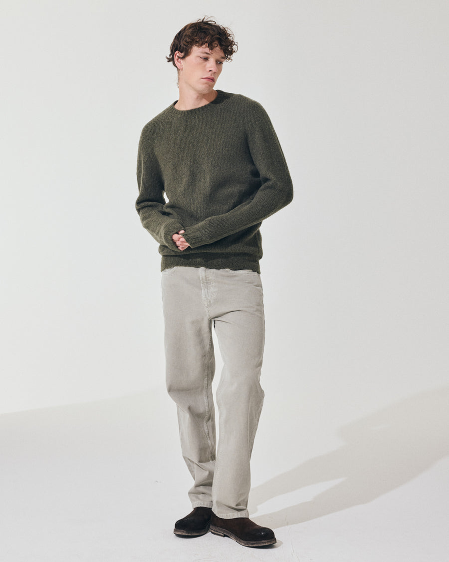 Scaglione ROUND NECK SEAMLESS PUFFED CASHMERE CASHMERE FOREST