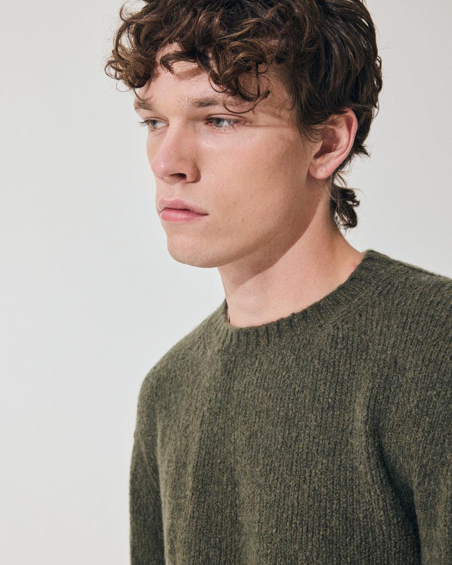 Scaglione ROUND NECK SEAMLESS PUFFED CASHMERE CASHMERE FOREST