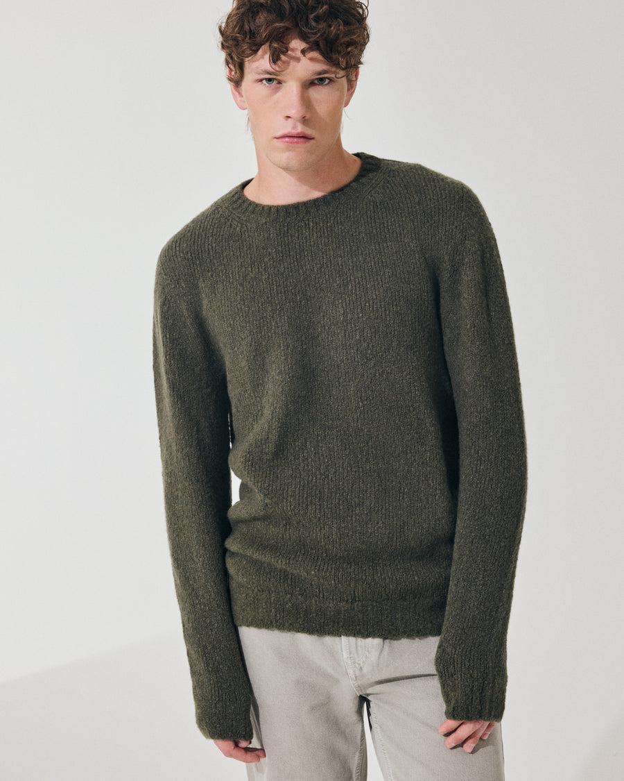 Scaglione ROUND NECK SEAMLESS PUFFED CASHMERE CASHMERE FOREST