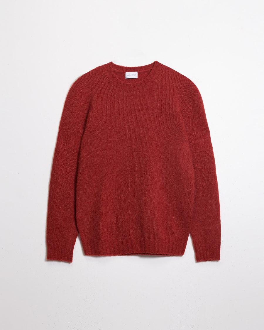 Scaglione ROUND NECK SEAMLESS PUFFED CASHMERE CASHMERE RUST