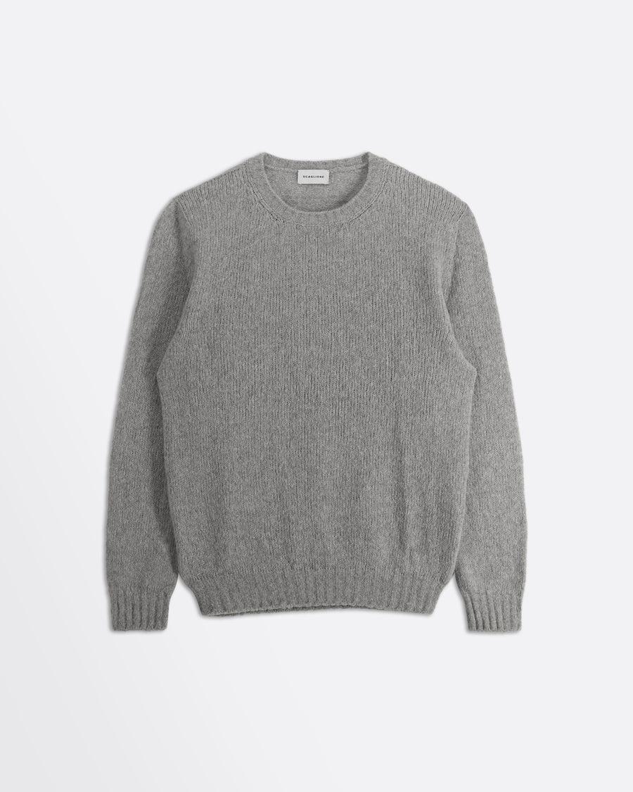 Scaglione ROUND NECK SEAMLESS PUFFED CASHMERE LT GREY