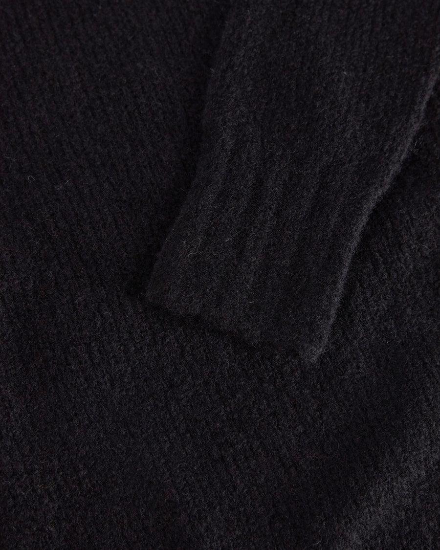 Scaglione ROUND NECK SLIM PUFFED CASHMERE SEAMLESS BLACK