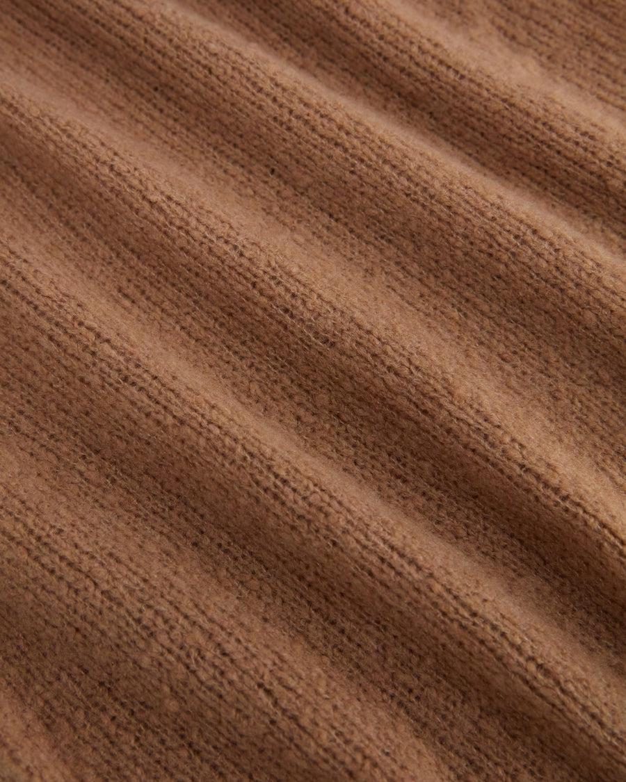 Scaglione ROUND NECK SLIM PUFFED CASHMERE SEAMLESS CAMEL