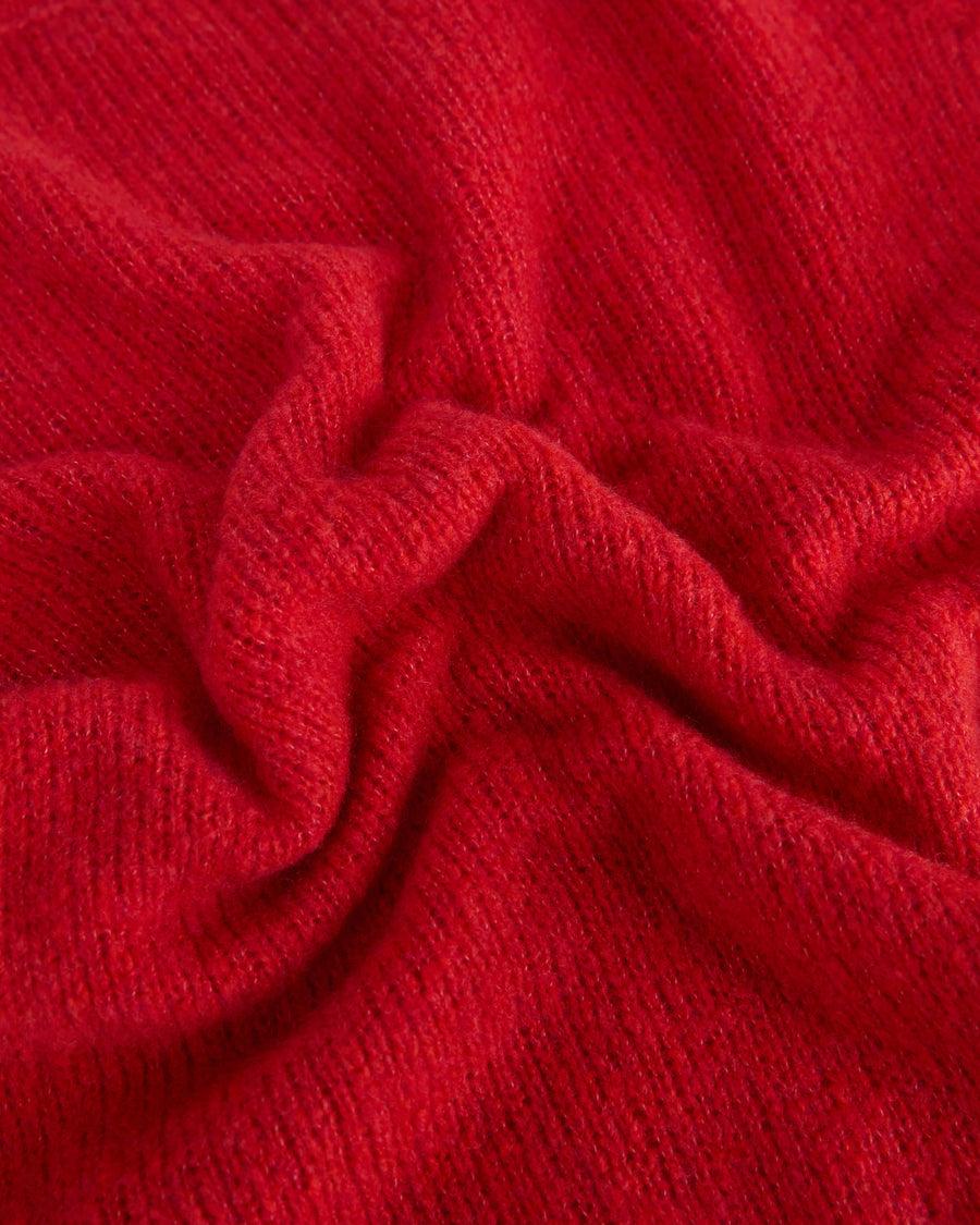 Scaglione ROUND NECK SLIM PUFFED CASHMERE SEAMLESS SCARLET