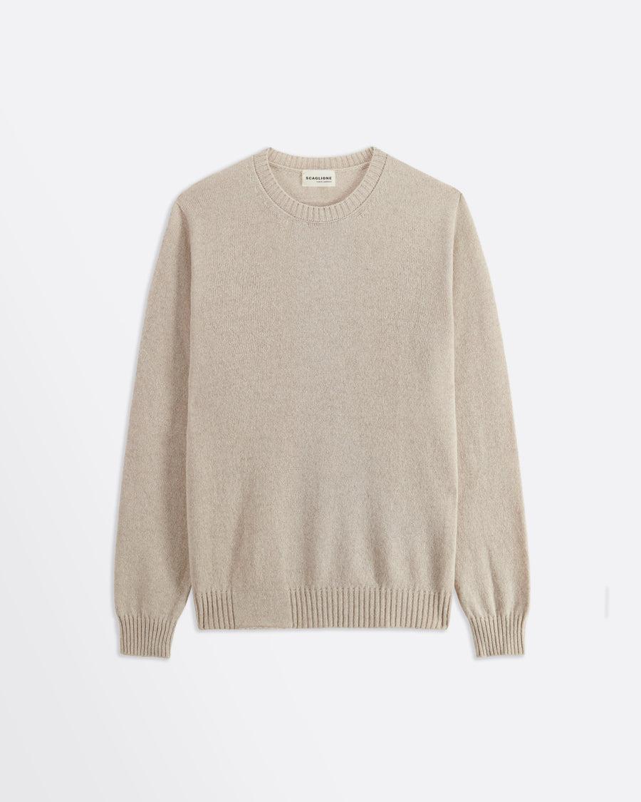 Scaglione ROUNDNECK SEAMLESS HYBRD CASHMERE CASH BEIGE