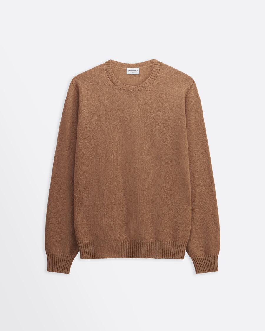 Scaglione ROUNDNECK SEAMLESS HYBRD CASHMERE CASH CARAMEL