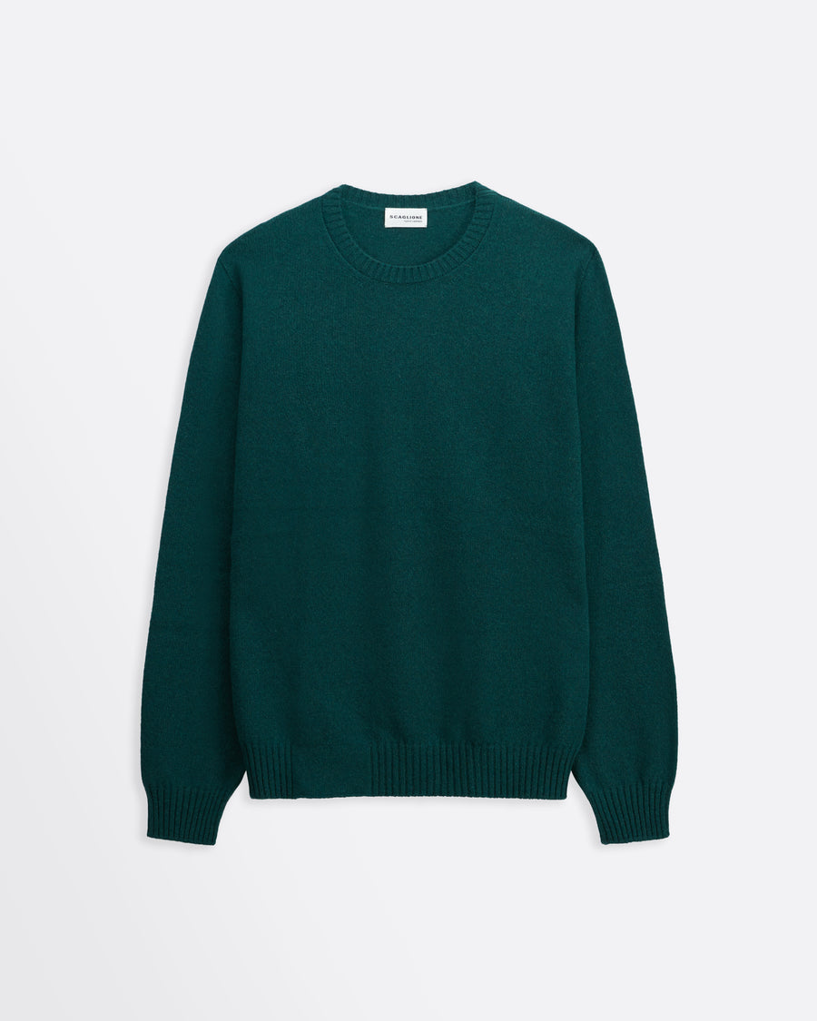 Scaglione ROUNDNECK SEAMLESS HYBRD CASHMERE CASH FOREST