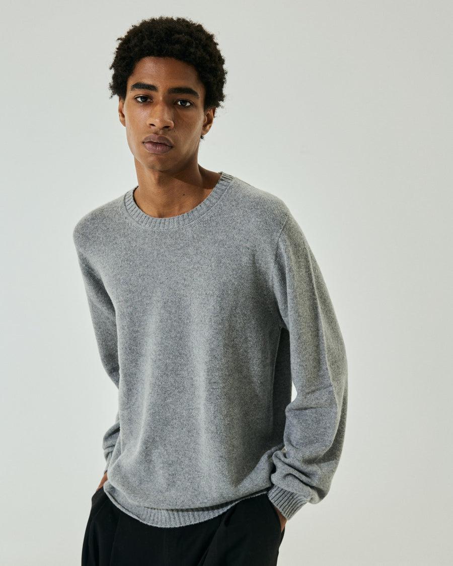 Scaglione ROUNDNECK SEAMLESS HYBRD CASHMERE CASH GREY