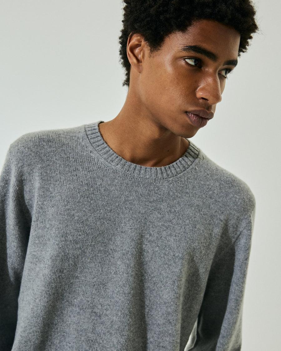 Scaglione ROUNDNECK SEAMLESS HYBRD CASHMERE CASH GREY