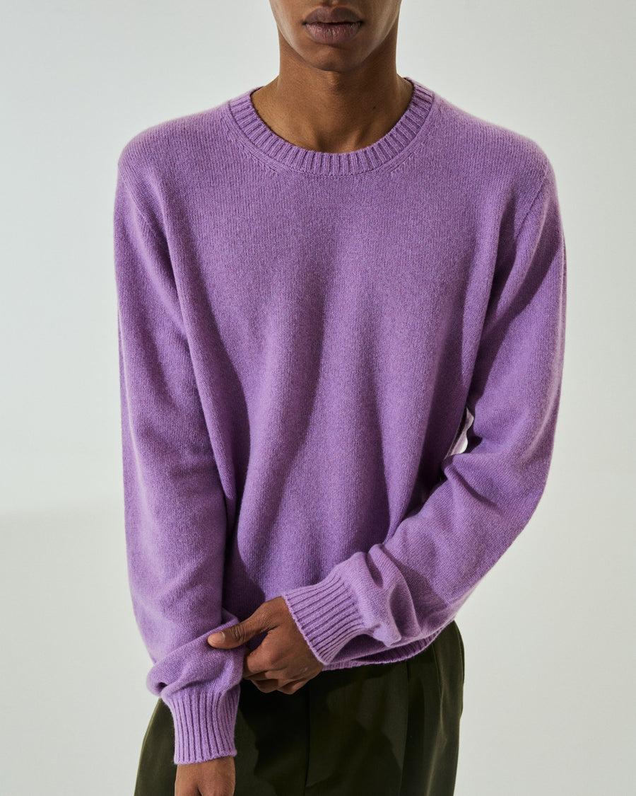 Scaglione ROUNDNECK SEAMLESS HYBRD CASHMERE CASH LILAC