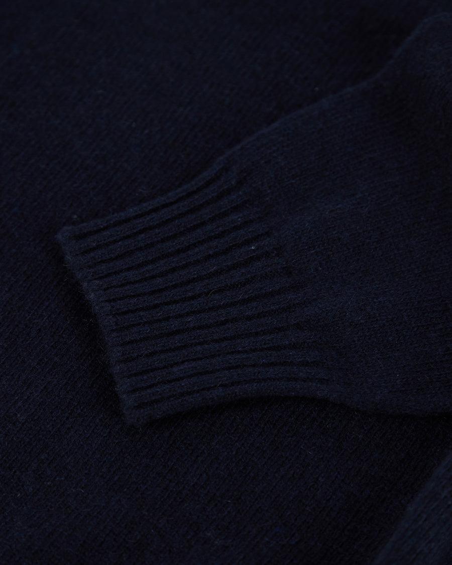 Scaglione ROUNDNECK SEAMLESS HYBRD CASHMERE CASH NAVY