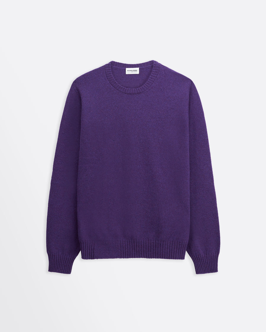 Scaglione ROUNDNECK SEAMLESS HYBRD CASHMERE CASH PURPLE