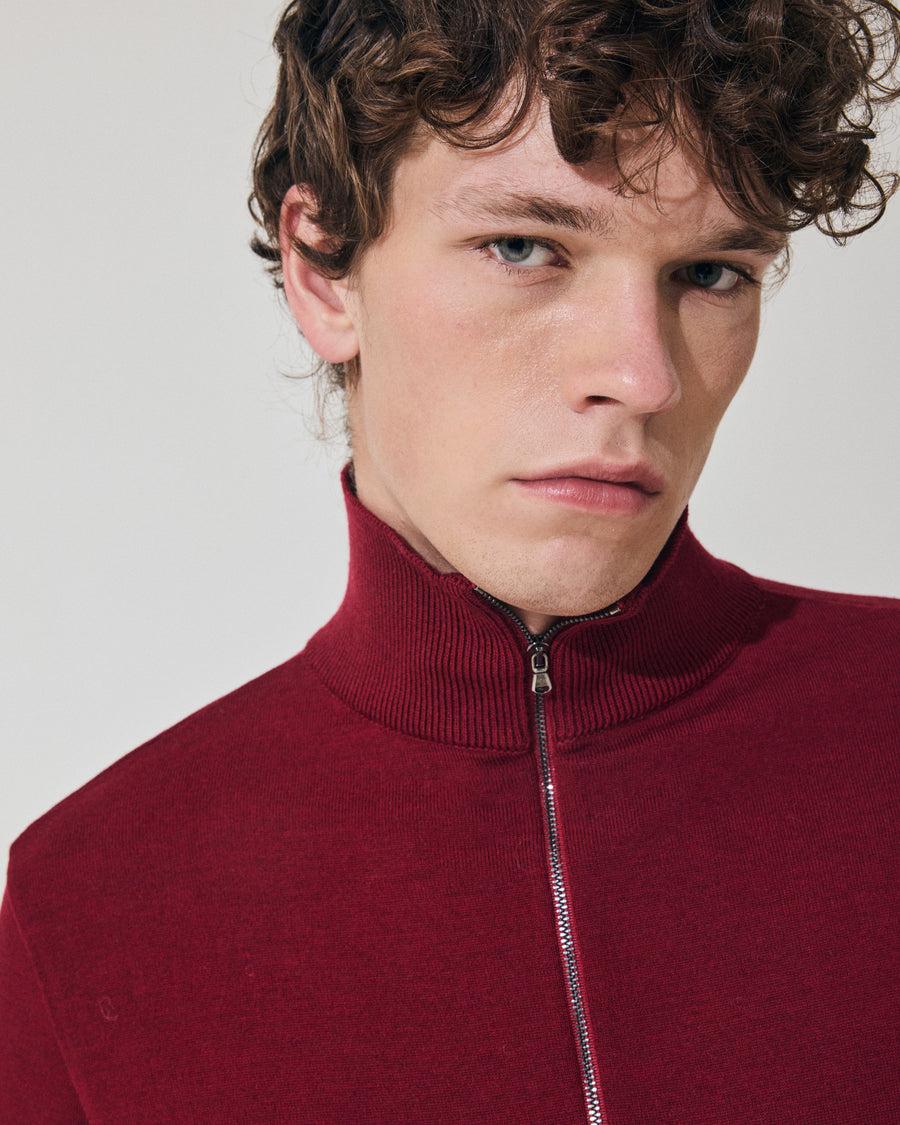 Scaglione ARMY ZIP COMPACT MERINO MERLOT