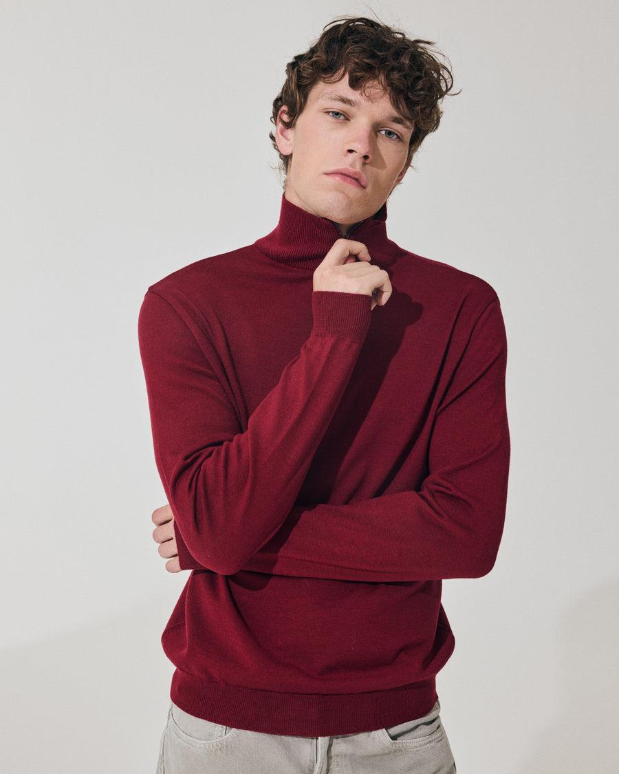 Scaglione ARMY ZIP COMPACT MERINO MERLOT