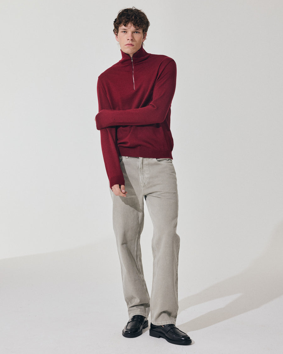 Scaglione ARMY ZIP COMPACT MERINO MERLOT