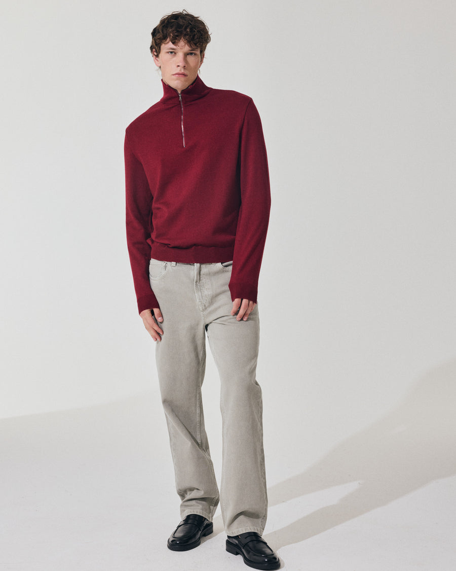 Scaglione ARMY ZIP COMPACT MERINO MERLOT