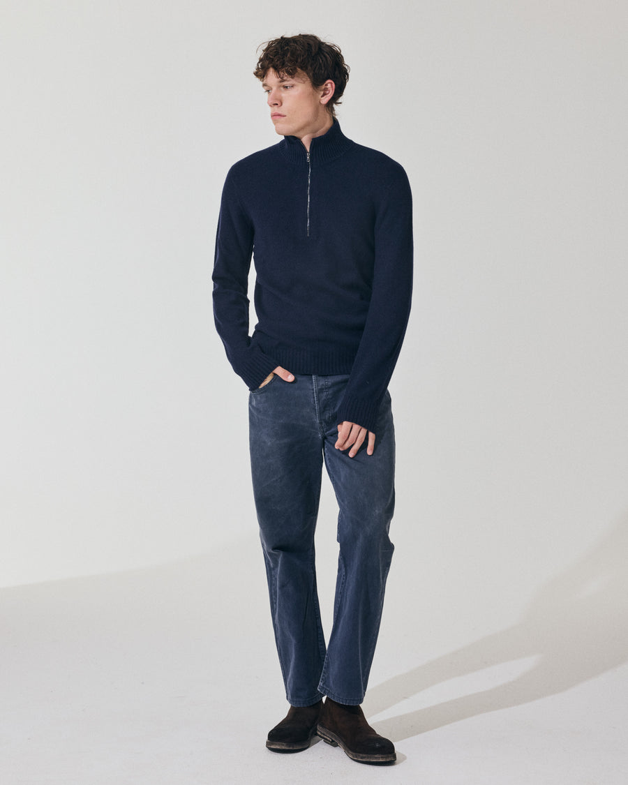 Scaglione ARMY ZIP HYBRD CASHMERE CASHMERE NAVY
