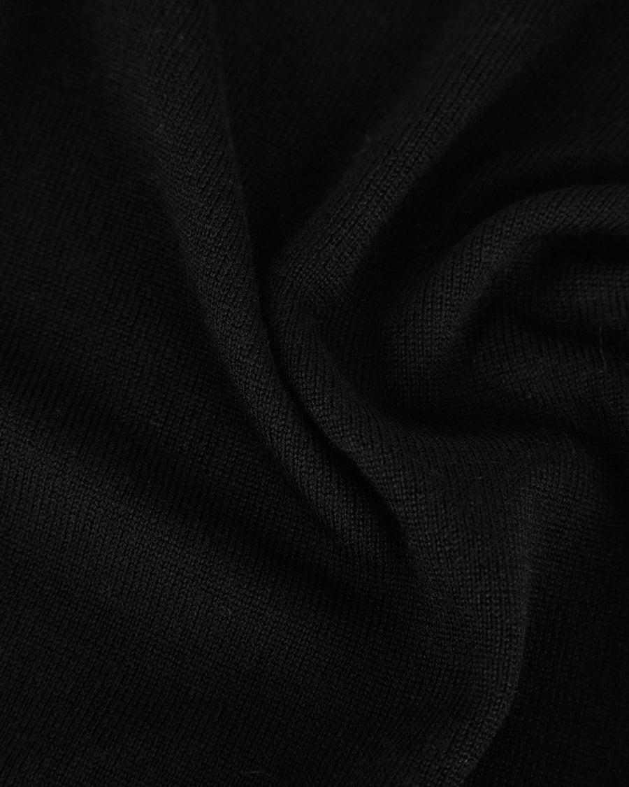 Scaglione BOAT NECK SEAMLESS MERINO BLACK
