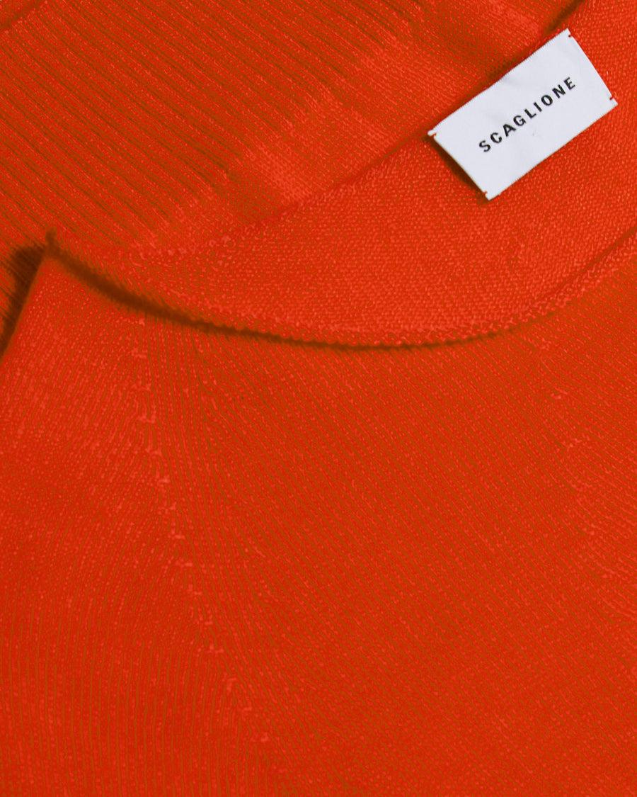Scaglione BOAT NECK SEAMLESS MERINO CARROT