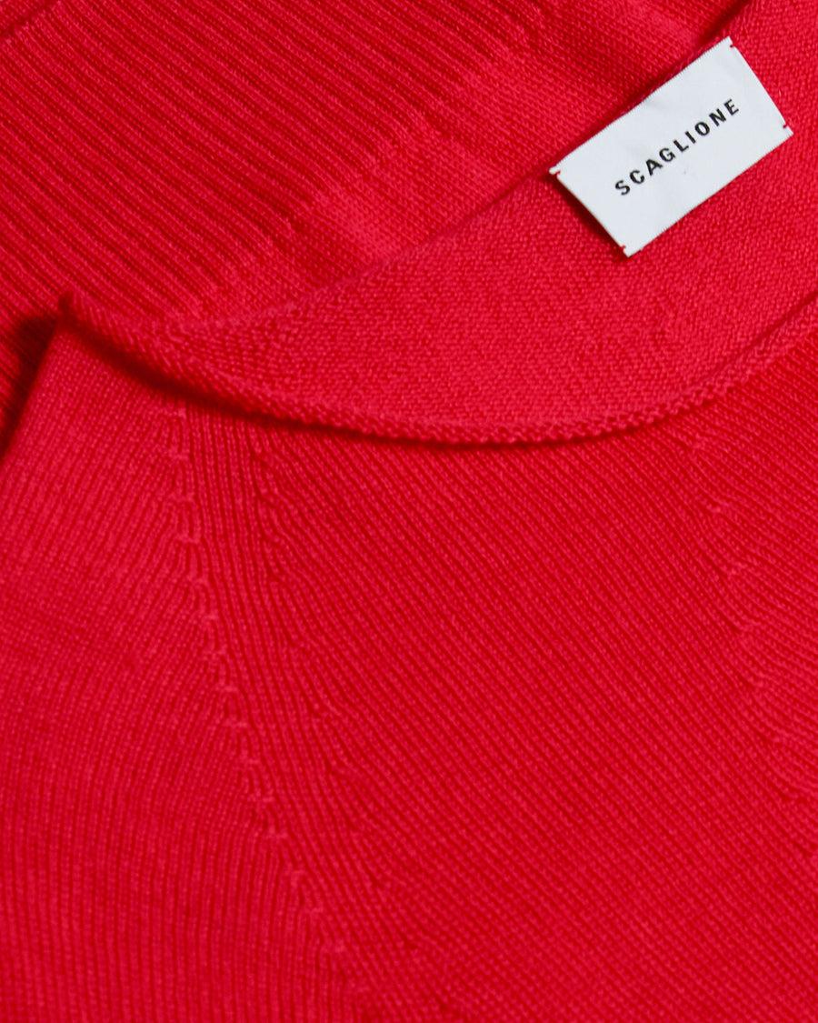 Scaglione BOAT NECK SEAMLESS MERINO CORAL
