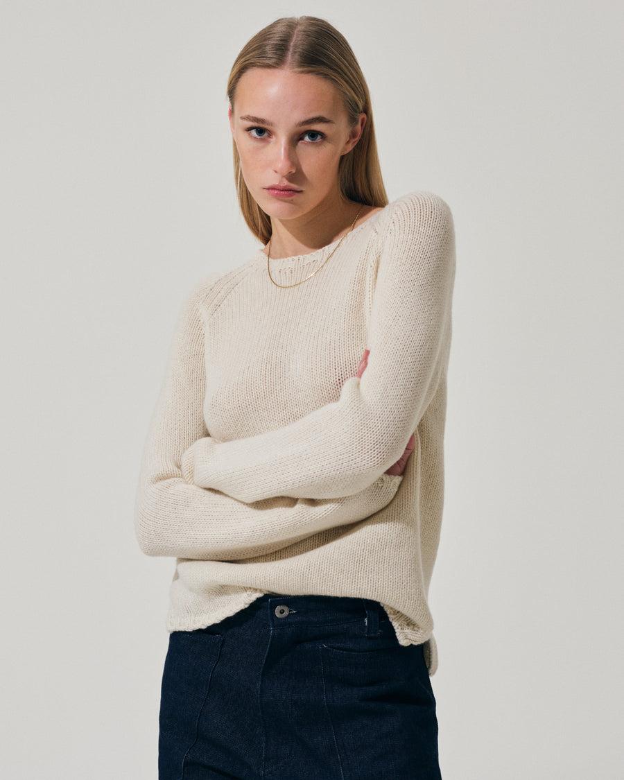 Scaglione BOAT NECK SUPER SOFT MILK