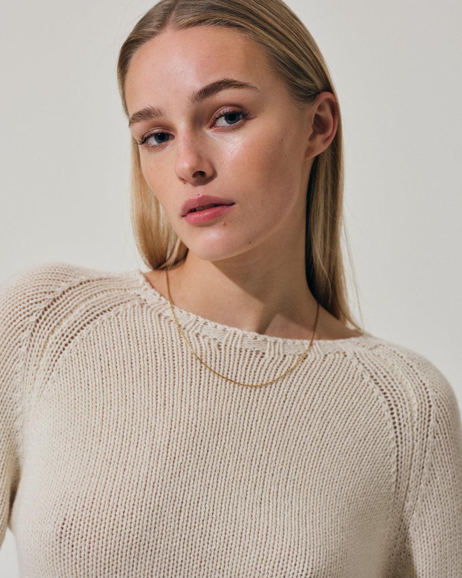 Scaglione BOAT NECK SUPER SOFT MILK