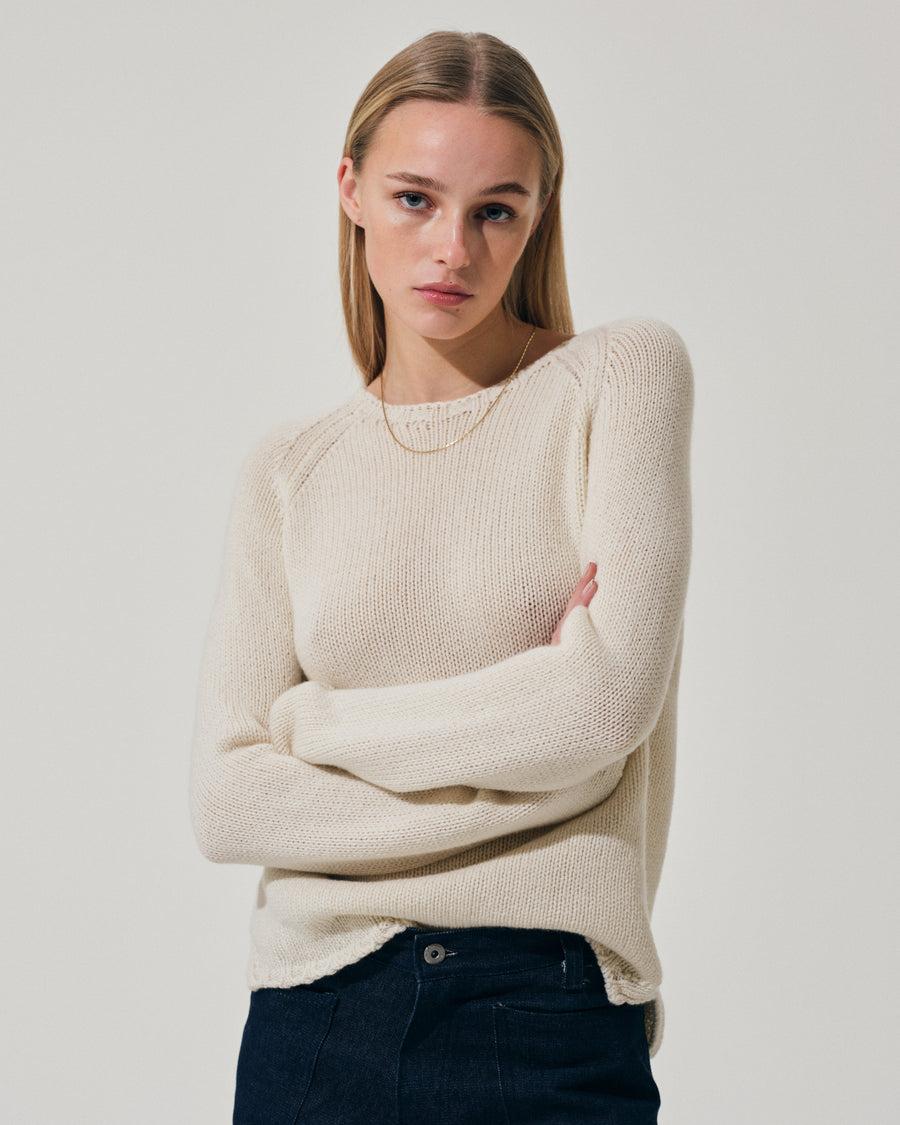 Scaglione BOAT NECK SUPER SOFT MILK