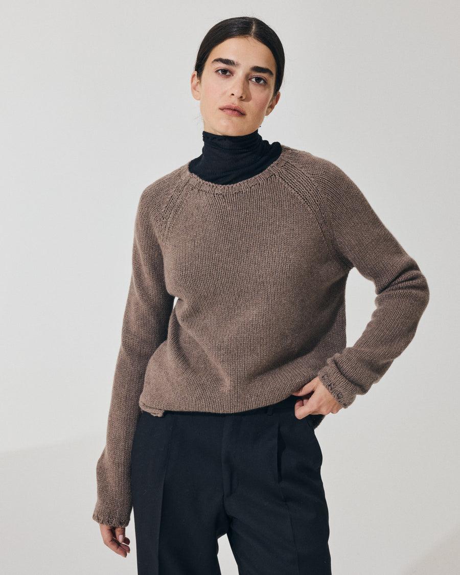 Scaglione BOAT NECK SUPER SOFT TAUPE