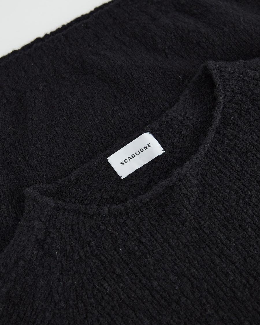 Scaglione BOAT SEAMLESS PUFFED CASHMERE BLACK