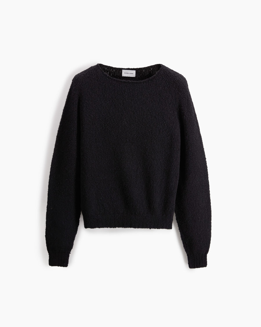 Scaglione BOAT SEAMLESS PUFFED CASHMERE BLACK
