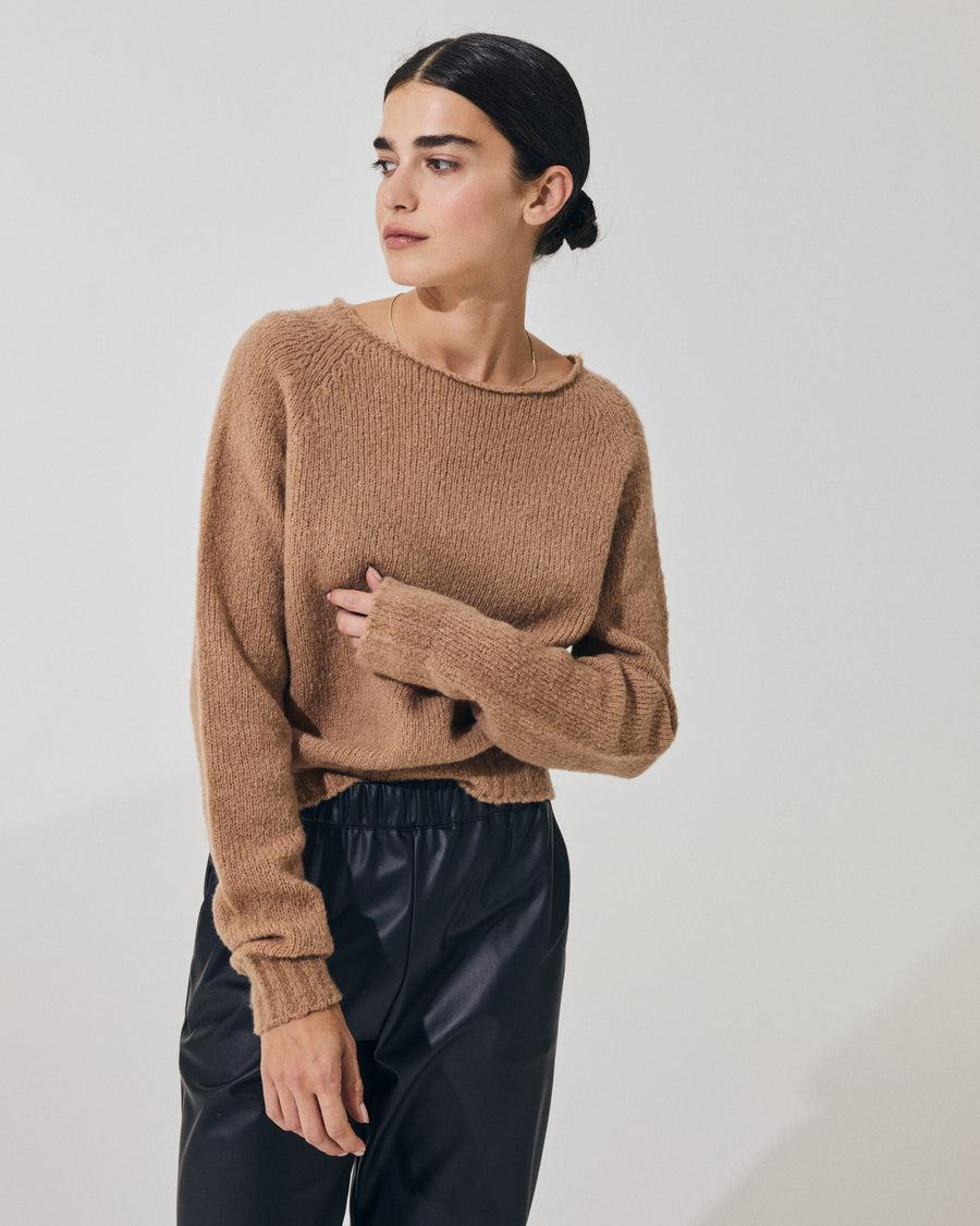 Scaglione BOAT SEAMLESS PUFFED CASHMERE CAMEL