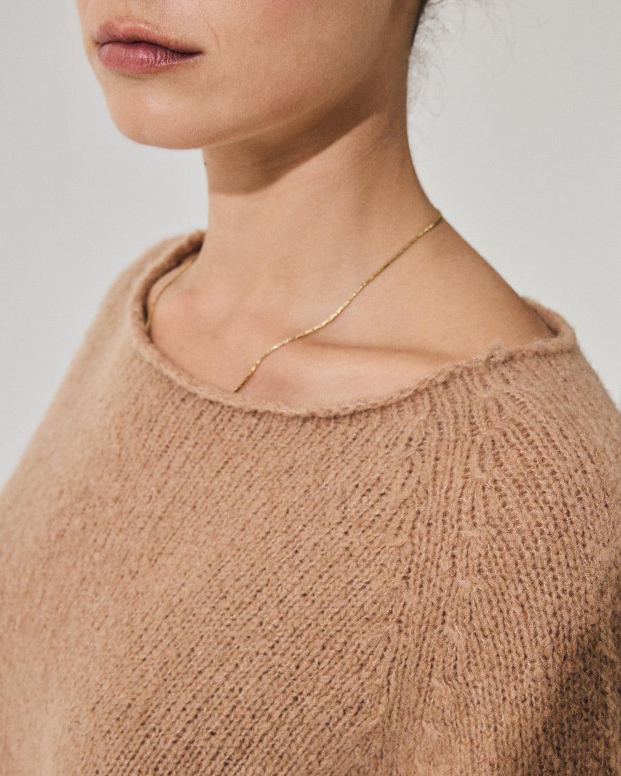 Scaglione BOAT SEAMLESS PUFFED CASHMERE CAMEL