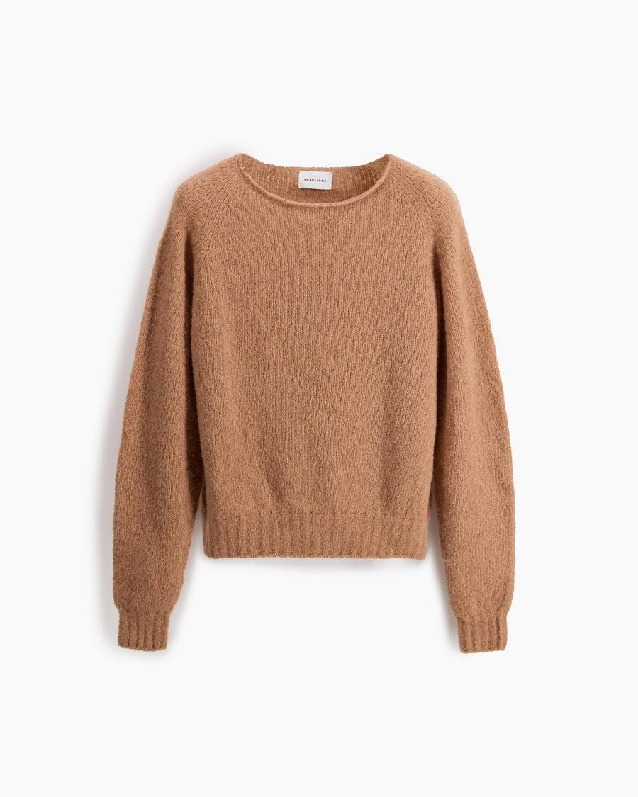 Scaglione BOAT SEAMLESS PUFFED CASHMERE CAMEL