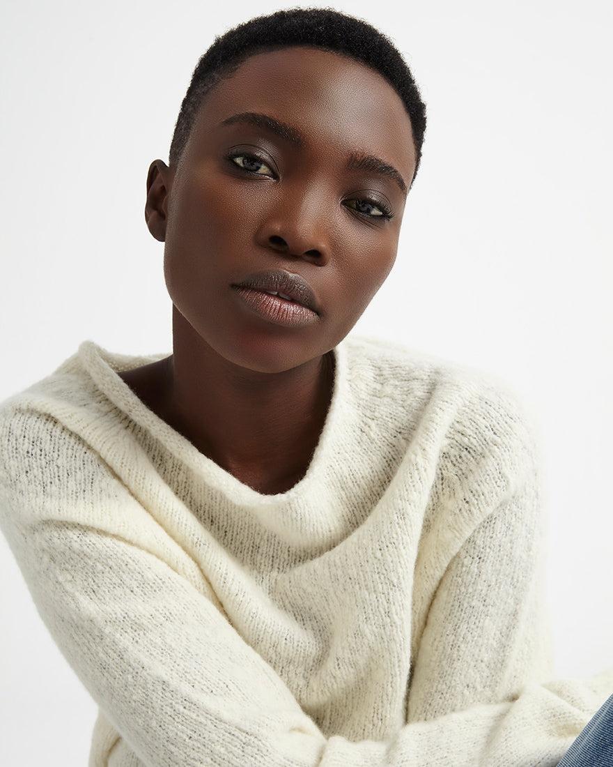 Scaglione BOAT SEAMLESS PUFFED CASHMERE MILK