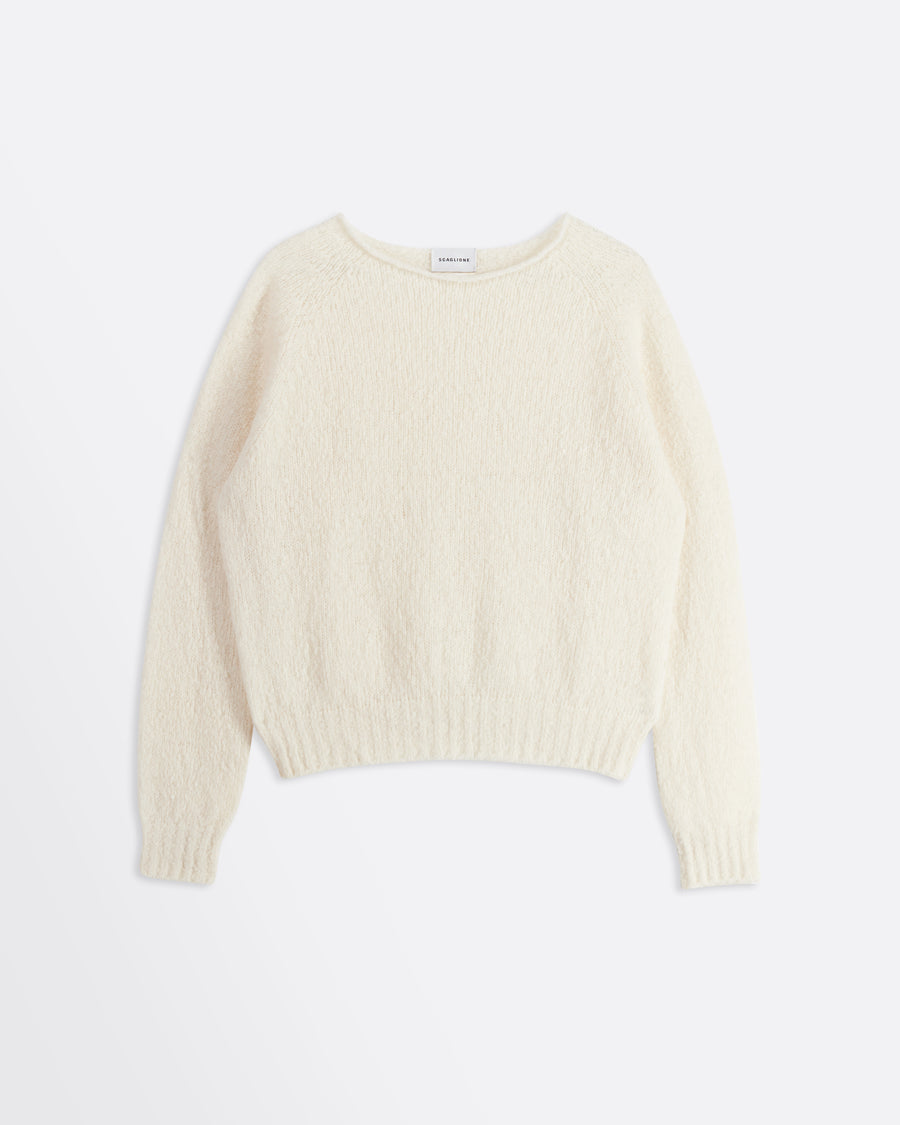 Scaglione BOAT SEAMLESS PUFFED CASHMERE MILK