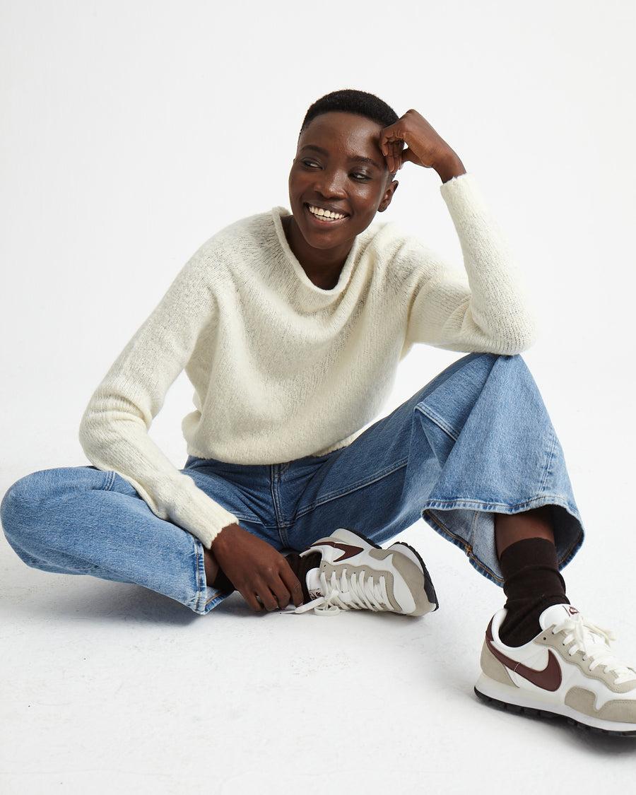 Scaglione BOAT SEAMLESS PUFFED CASHMERE MILK