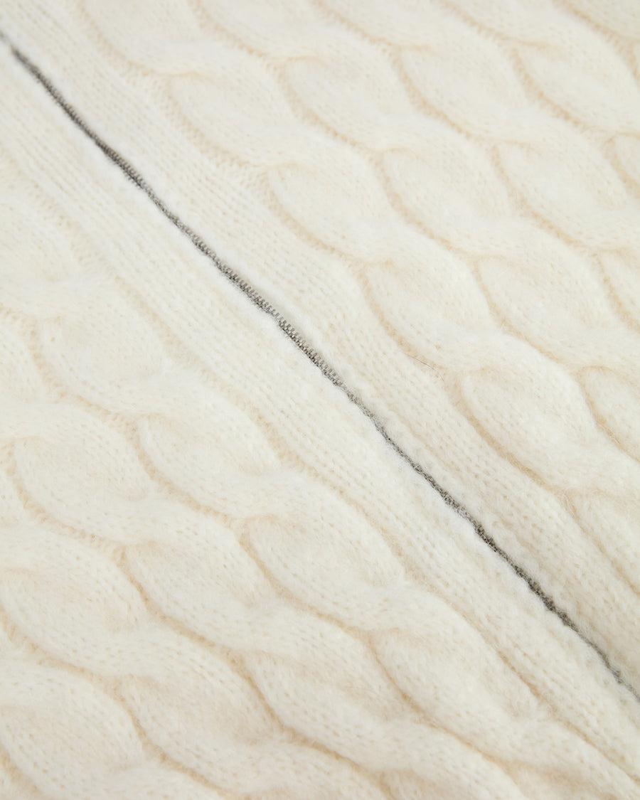 Scaglione BOMBER CORTO ZIP CABLES MILK