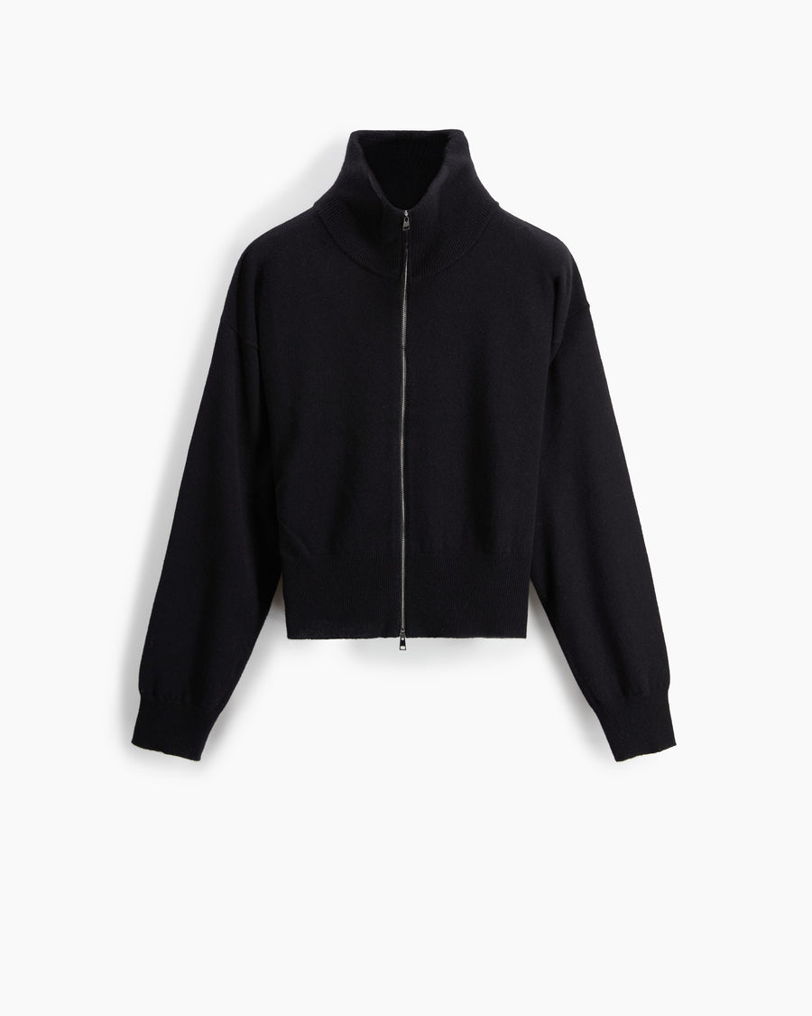 Scaglione BOMBER ZIP CASH BLEND BLACK