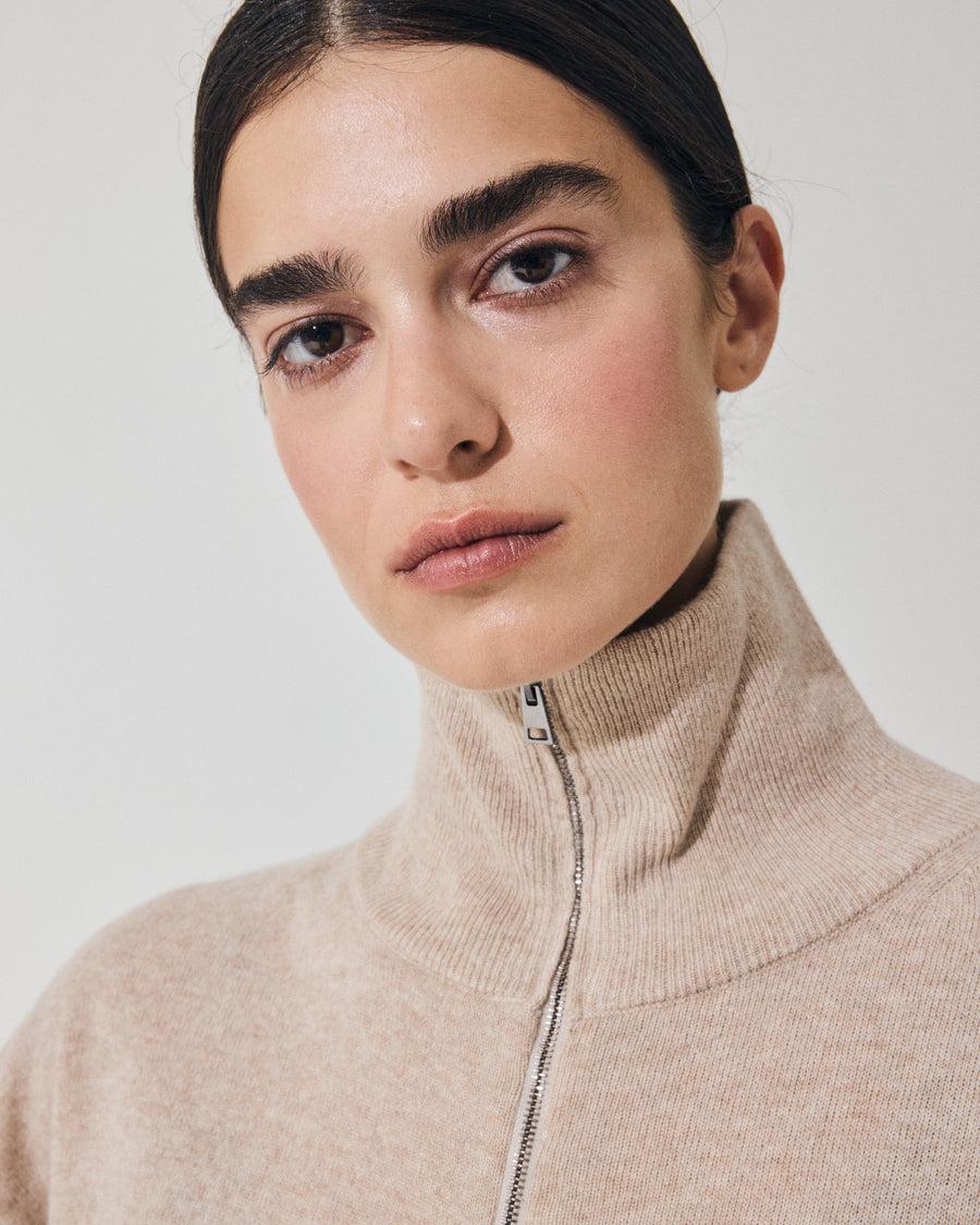 Scaglione BOMBER ZIP CASH BLEND SAND