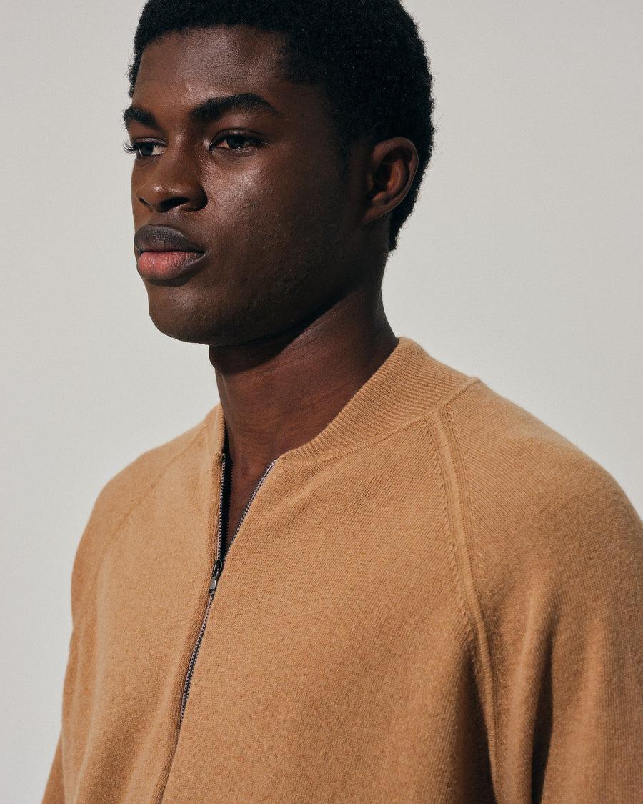 Scaglione BOMBER ZIP LEGGERO CARAMEL